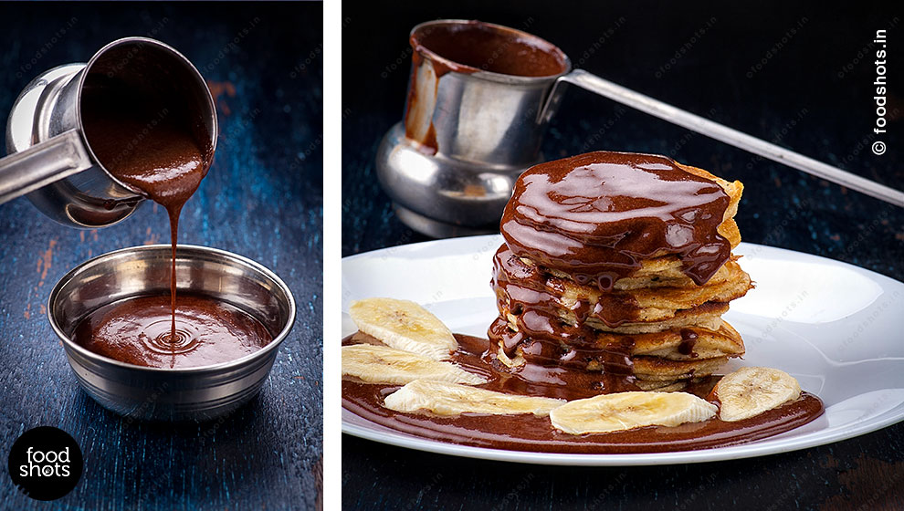 Chocolate pancakes | Food Photography Delhi India
